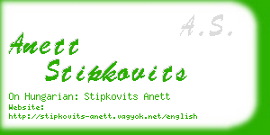 anett stipkovits business card